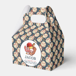 Caixinha De Lembrancinhas Marinho Azul Aniversário de criança de Baseball -