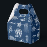 Caixinha De Lembrancinhas Marinho Azul Aquarela Oceanos Marinhos<br><div class="desc">Um belo design mostrando animais marinhos oceânicos com fundo marinho azul d'água. Design ideal para quem ama a praia,  animais marinhos,  criaturas oceânicas,  peixes,  polvos,  águas-vivas,  etc.</div>