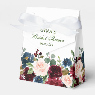 Caixinha De Lembrancinhas Marinho azul Blush Chá de panela Floral azul