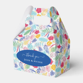 Caixinha De Lembrancinhas Marinho Azul, Cor-de-rosa, Floresta de Chuva Selva