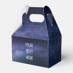 Caixinha De Lembrancinhas Marinho Blue Galaxy Starry Night Stars Modern