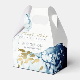 Caixinha De Lembrancinhas MARINHO Dourado SUBÁGUA PEIXE PRIMEIRA COMUNICAÇÃO