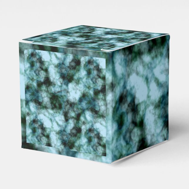 Caixinha De Lembrancinhas Mármore Verde Azul (Frente)