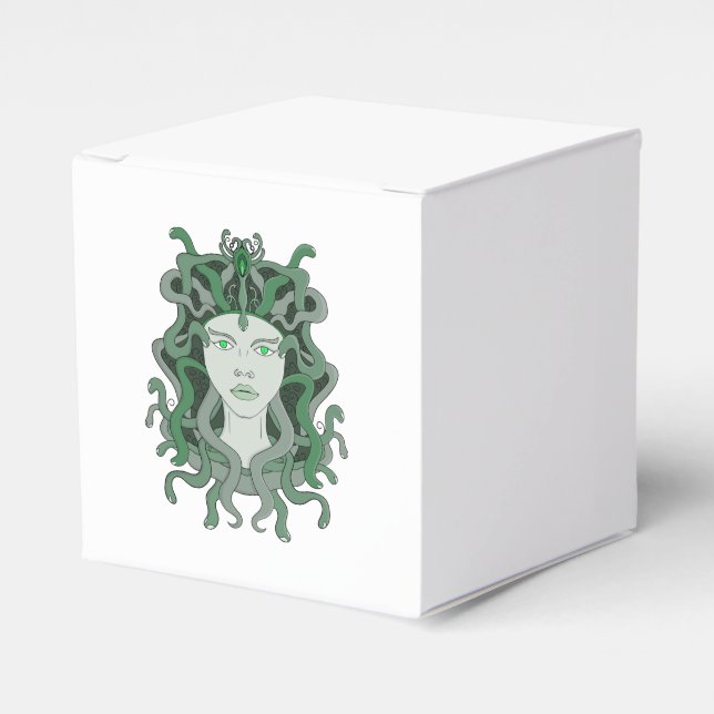 Caixinha De Lembrancinhas Medusa Gorgo Cobra Gorgon Monstro Mitologia Grega (Frente)