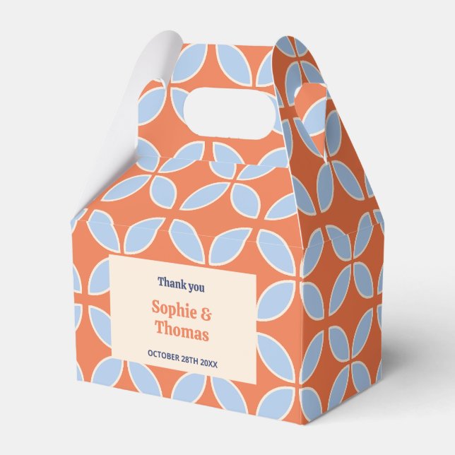 Caixinha De Lembrancinhas Meio século Retro Wedding (Frente)