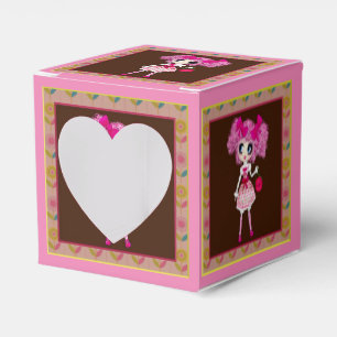 Caixinha De Lembrancinhas Menina bonita e bonita PinkyP rosa Kawaii Girl de