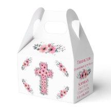 Menina Chic Primeira Santa Comunhão Flor Rosa Cruz