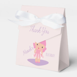 Caixinha De Lembrancinhas Menina de Tutu Aniversário Bailarinas Rosa Desenho