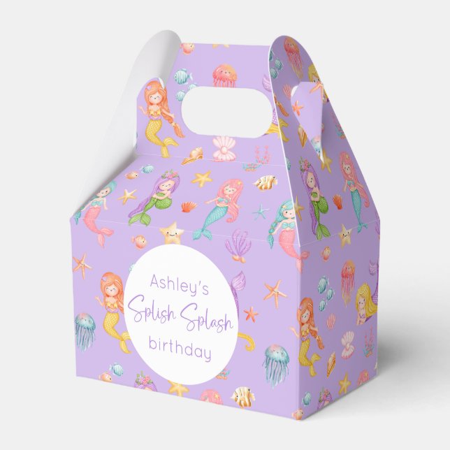Caixinha De Lembrancinhas Mermaid Birthday (Frente)