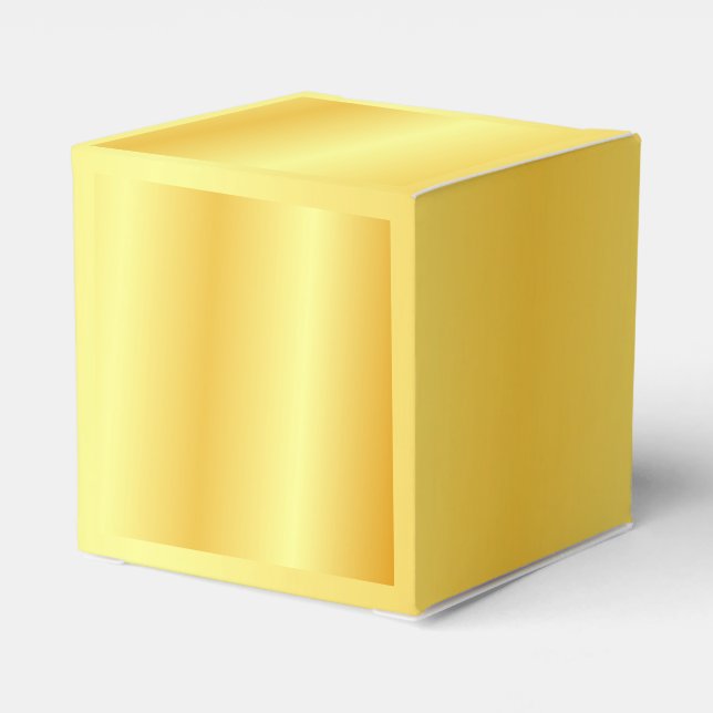 Caixinha De Lembrancinhas Metálico Dourado Faux Personalizado Parece Elegant (Verso)