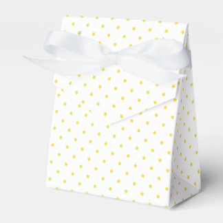 Caixinha De Lembrancinhas Micro Stars Golden Yellow - White