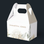Caixinha De Lembrancinhas Minimalista Flor de Peônia Branca Moderna Aquarela<br><div class="desc">O design floral em aquarela de peônia branca moderna minimalista é o presente perfeito para os convidados do chá de noiva. Surpreenda suas damas de honra e amigas com as ideias perfeitas de presente para despedida de solteira. As lindas flores são fofas, femininas e modernas e são o presente perfeito...</div>