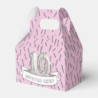 Moças-balões cor-de-rosa e Cinza 10ª Festa de aniv