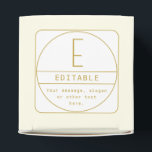 Caixinha De Lembrancinhas Modelo de Design retromoderno editável Dourado e b<br><div class="desc">Design retro-moderno totalmente personalizável. Edite como quiser!</div>