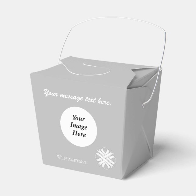 Caixinha De Lembrancinhas Modelo de White Clover Ribbon por Kenneth Yoncich (Frente)