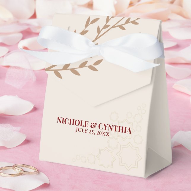 Caixinha De Lembrancinhas Modern Terracotta Queimou Orange Boho Casamento (Casamento)