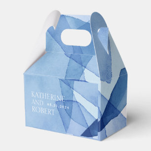 Caixinha De Lembrancinhas Modern Watercolor Forma Monograma de Casamento