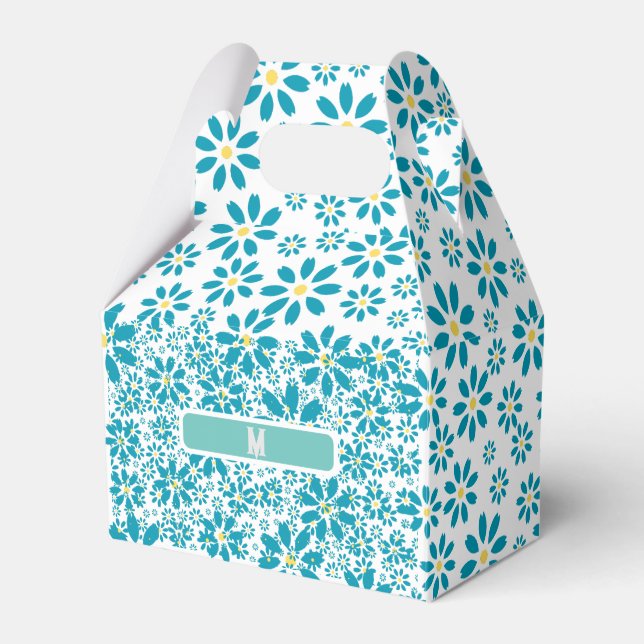 Caixinha De Lembrancinhas Moderna Margarida Contemporânea Flor Inicial (Frente)