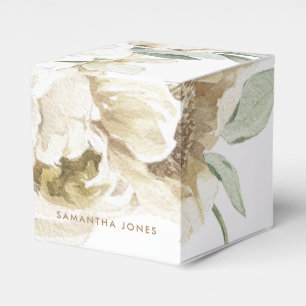 Caixinha De Lembrancinhas Moderna Minimalista Peonie Floral