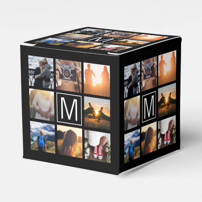 Caixinha De Lembrancinhas Monograma 8 Quadro LGN (Frente)