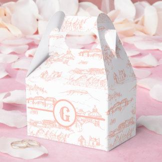 Caixinha De Lembrancinhas Monograma Blush Toile Chattanooga