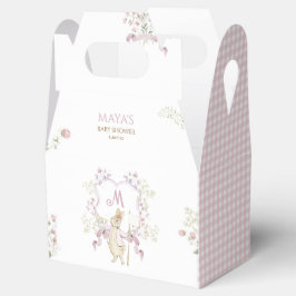Caixinha De Lembrancinhas Monograma cor-de-rosa Gingham Peter o Chá de frald