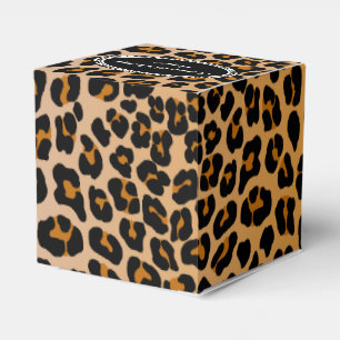 Caixinha De Lembrancinhas Monograma de leopardo