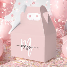 Monograma Na moda Modern Blush Rosa