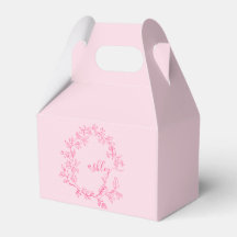 Monograma Na moda Moderno Rosa Quente