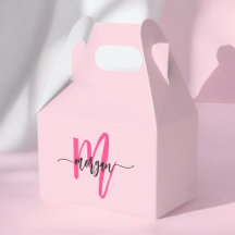 Monograma Na moda Moderno Rosa Quente