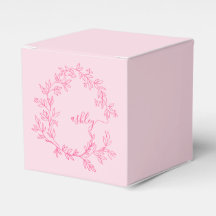 Monograma Na moda Moderno Rosa Quente