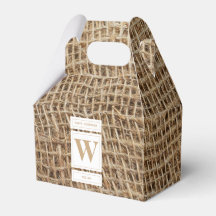 Monograma Russo Burlap Inicial