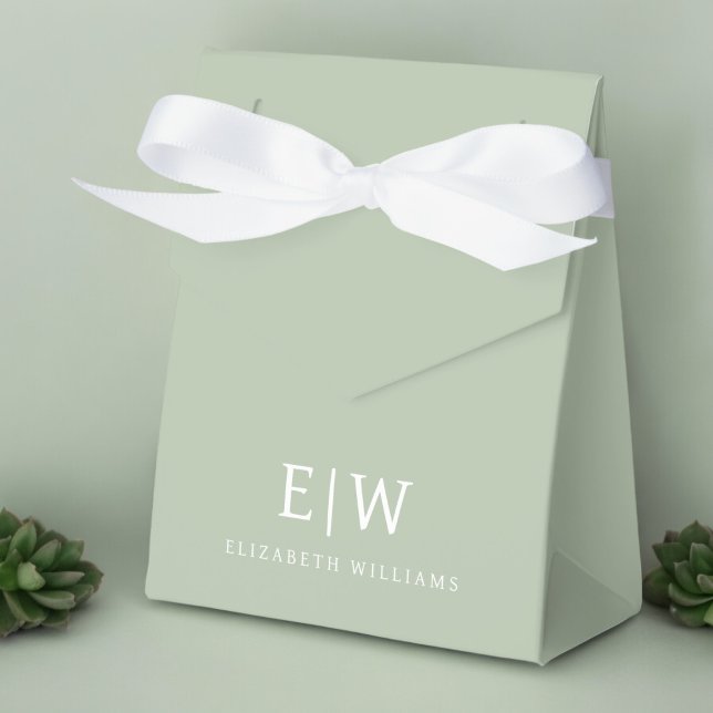 Caixinha De Lembrancinhas Monograma Simples Profissional Elegante Minimalist (Criador carregado)