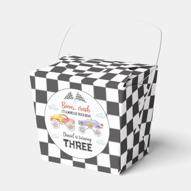 Caixinha De Lembrancinhas Monster Truck Birthday (Frente)