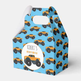 Caixinha De Lembrancinhas Monster Truck Vehicle Custom Boys Name