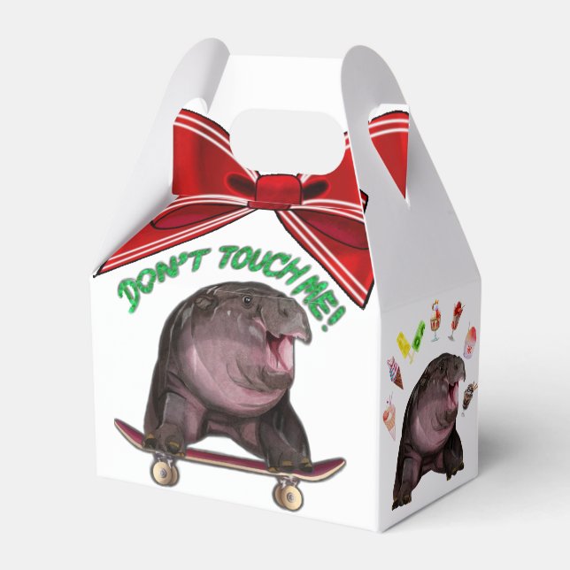 Caixinha De Lembrancinhas Moo Deng Hippo (Frente)