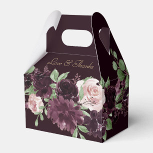 Caixinha De Lembrancinhas Moody Passion Rosas De Vinho Roxo Dramático Pers