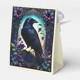 Caixinha De Lembrancinhas Moonlit Raven | Suite de Noiva Floral Gótica.