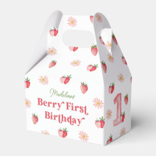 Caixinha De Lembrancinhas Morango e Daisy Berry Primeiro Aniversário