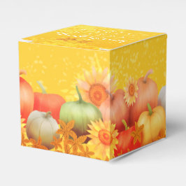 Caixinha De Lembrancinhas Mostarda de Ação de Graças de Outono