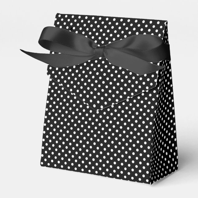 Caixinha De Lembrancinhas Motif Pois Blanc Noir et blanc (Frente)