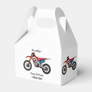 Caixinha De Lembrancinhas Moto de terra vermelha