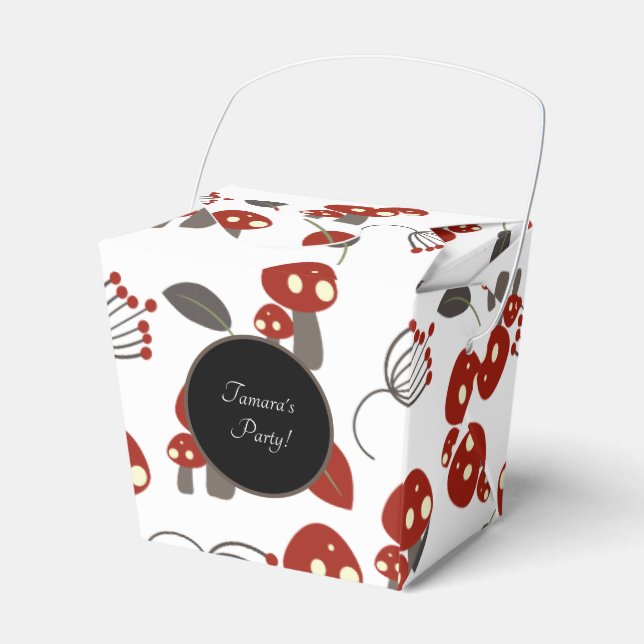 Caixinha De Lembrancinhas Mushroom Wood Nature Trail Festa de aniversário ve (Frente)