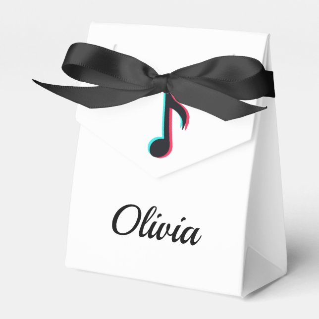 Caixinha De Lembrancinhas Music Note Favor Box (Frente)