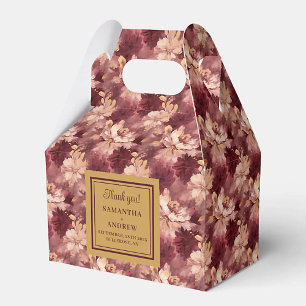 Caixinha De Lembrancinhas Na moda Blush Burgundy Dourado Boho Casamento Caix