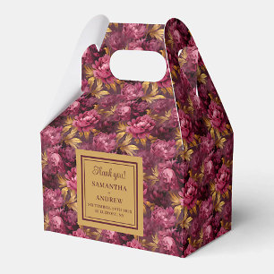 Caixinha De Lembrancinhas Na moda Burgundy Blush Dourado Boho Casamento Obri