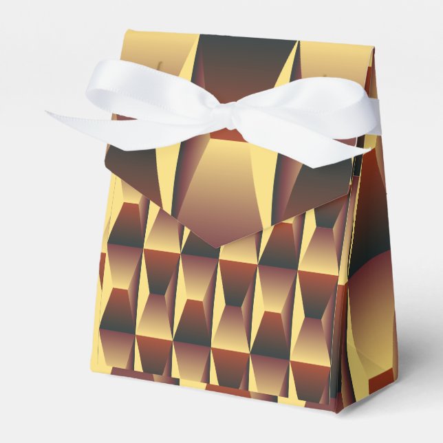 Caixinha De Lembrancinhas Na moda de padrão - Elegante moderno geométrico (Frente)