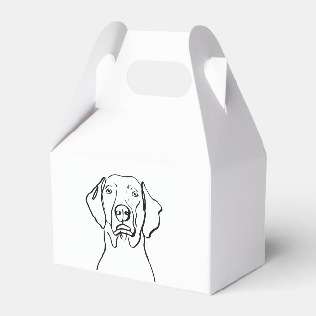 Caixinha De Lembrancinhas Na moda Weimaraner: Seu Texto, Seu Estilo (Frente)