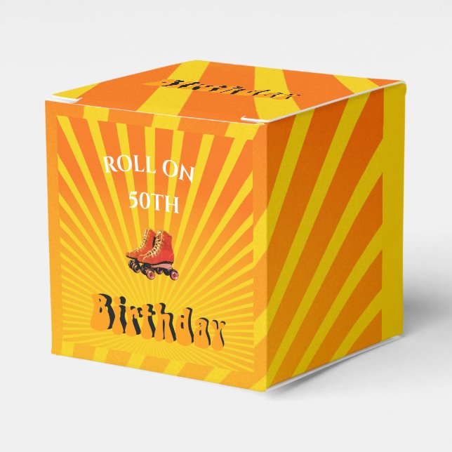 Caixinha De Lembrancinhas nascer Do Cilindro De 50º Aniversário Nos Anos 70 (Frente)