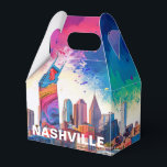 Caixinha De Lembrancinhas Nashville Skyline Abstrato Art<br><div class="desc">Adicione um toque moderno ao seu evento com esta caixa de favoritos com a arte do horizonte de Nashville abstrato. Perfeito para casamentos,  festas ou presentes corporativos.</div>
